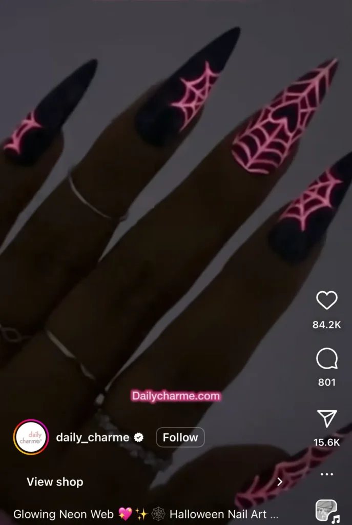 Glowing Neon Web